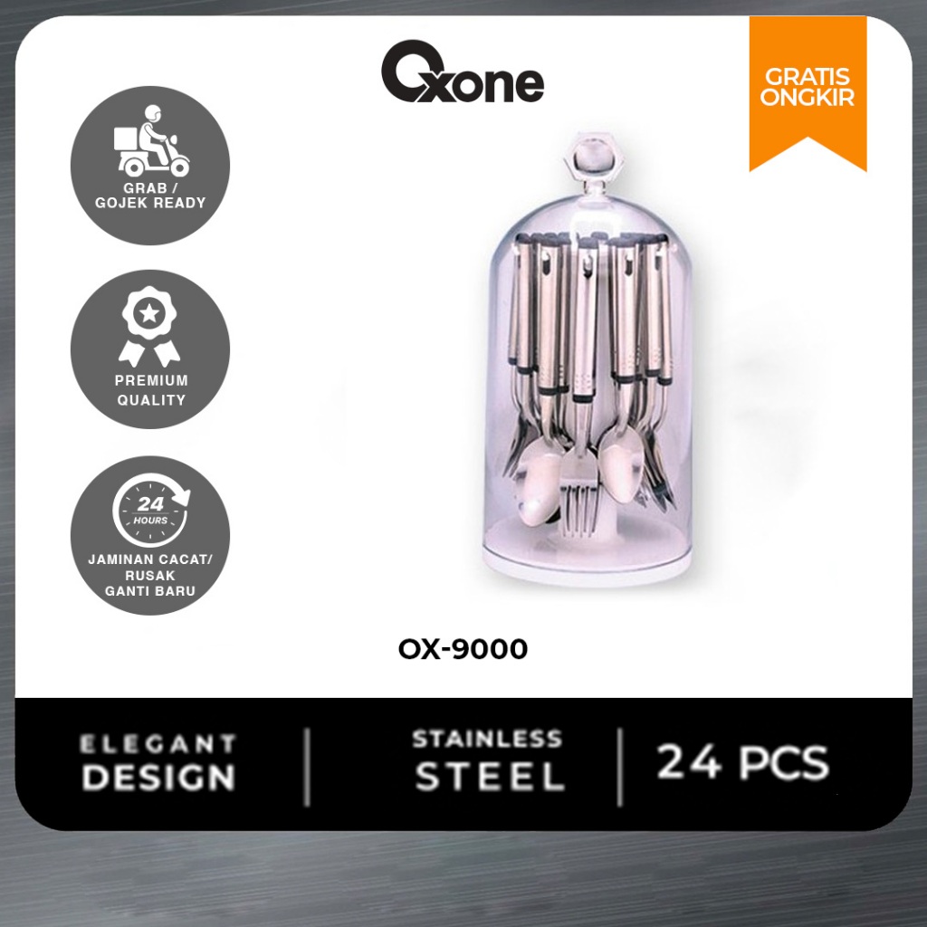 Oxone OX9000 Sendok Makan Set Cutlery Set Stainless Steel 24 Pcs
