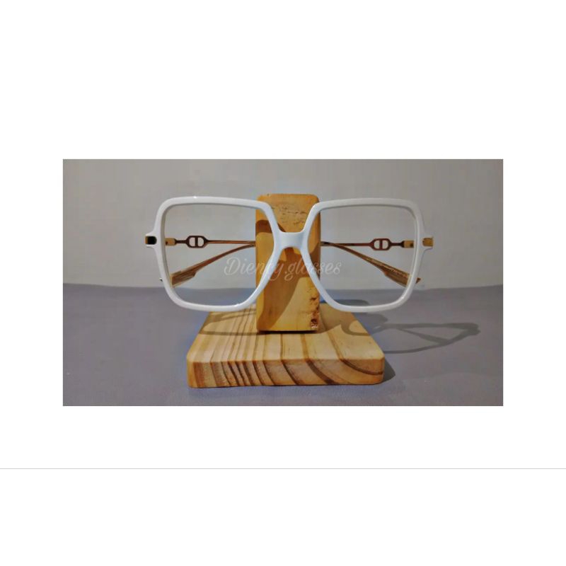 Frame Kacamata Putih Over Size