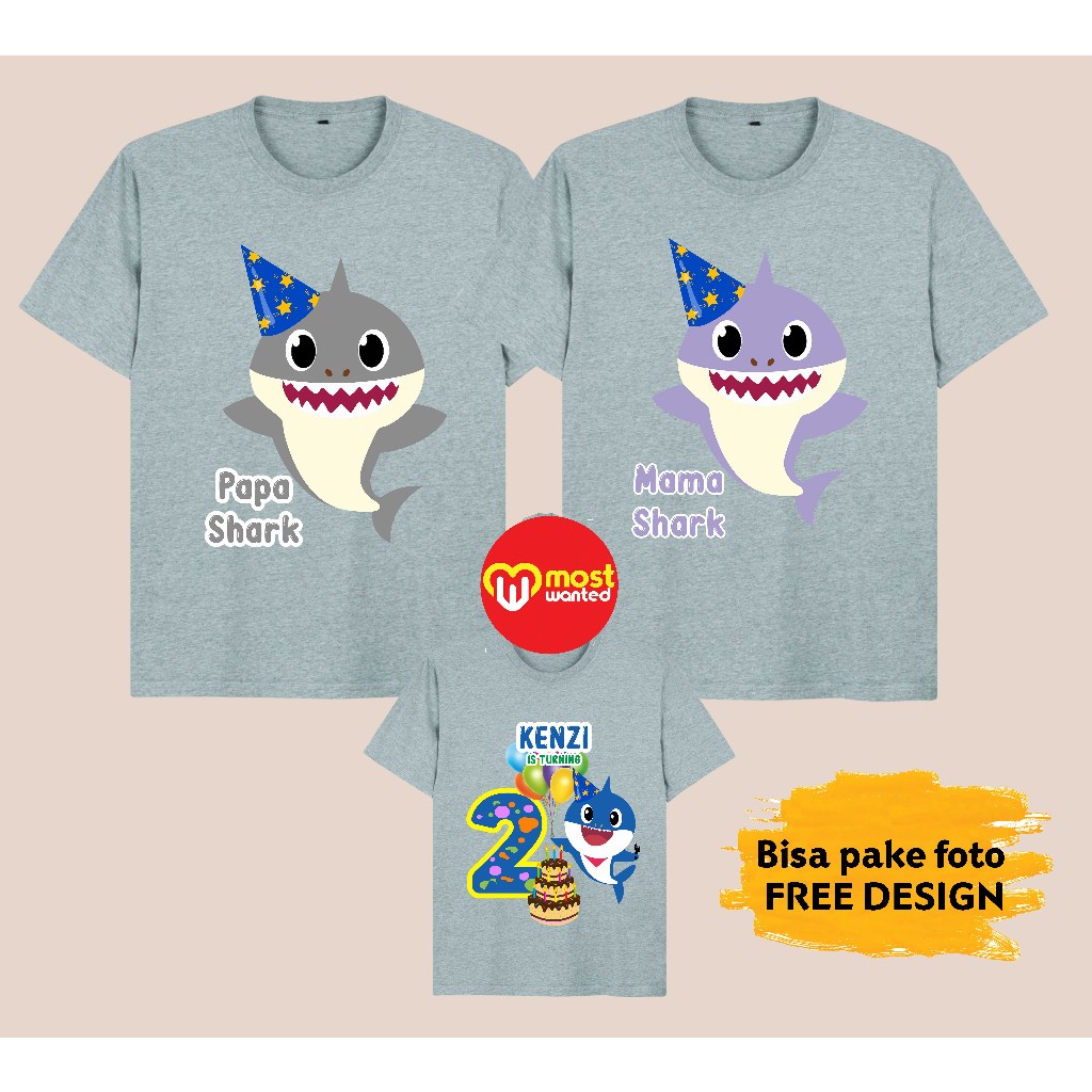 Baju Couple Keluarga Kaos Family Ulang Tahun Komunitas Kelompok Motif Cocomelon 12