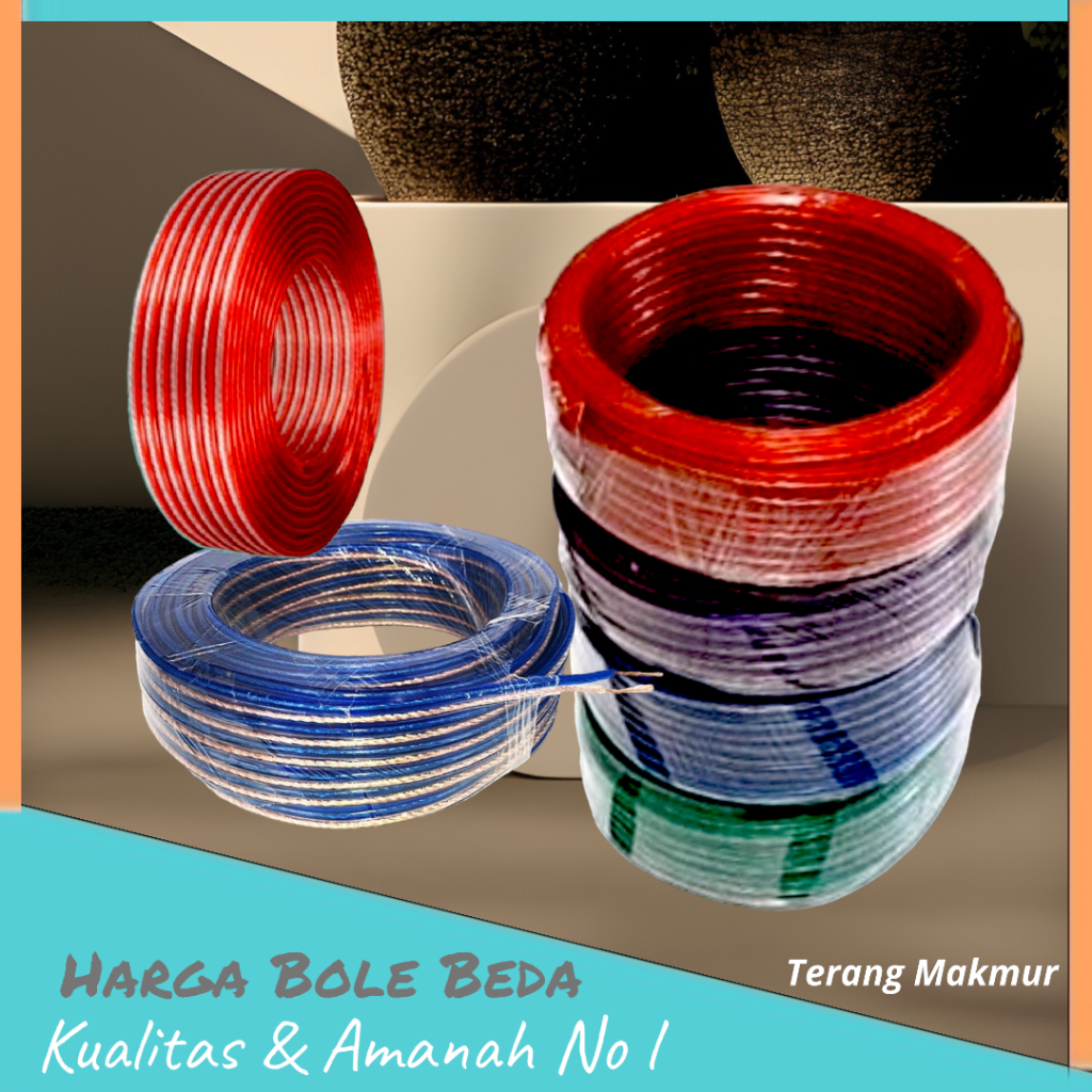 Kabel Audio transparan 2x50 Meteran SJ-COM