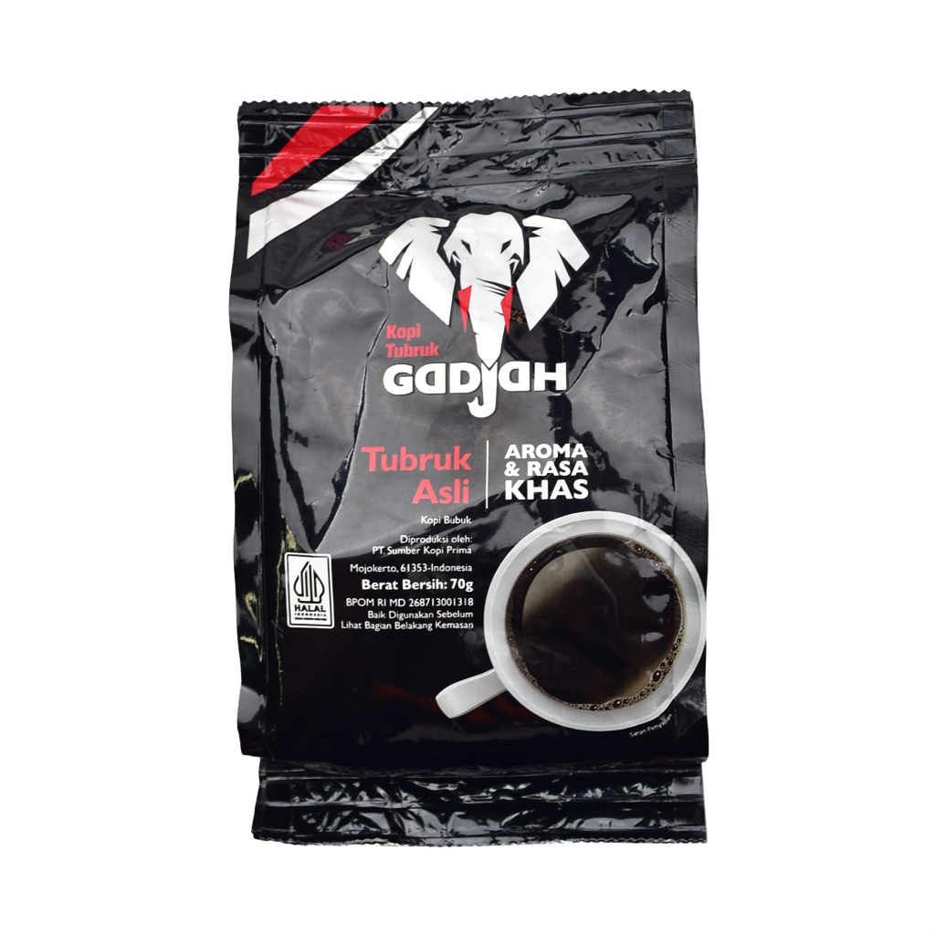 

Kopi Tubruk Hitam GADJAH Asli 70 gr