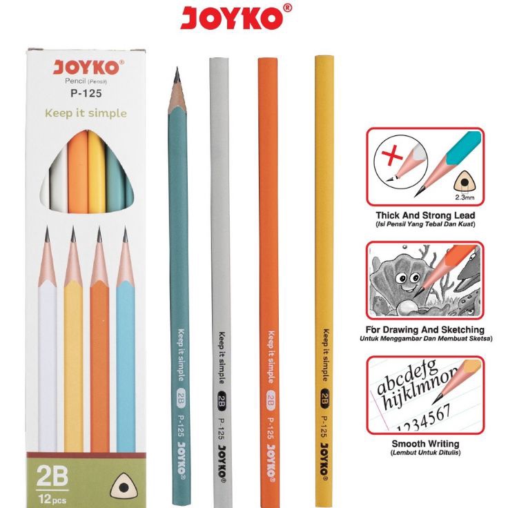 

Grosir Pensil 2B Joyko P - 125 / (1pak/12pcs)
