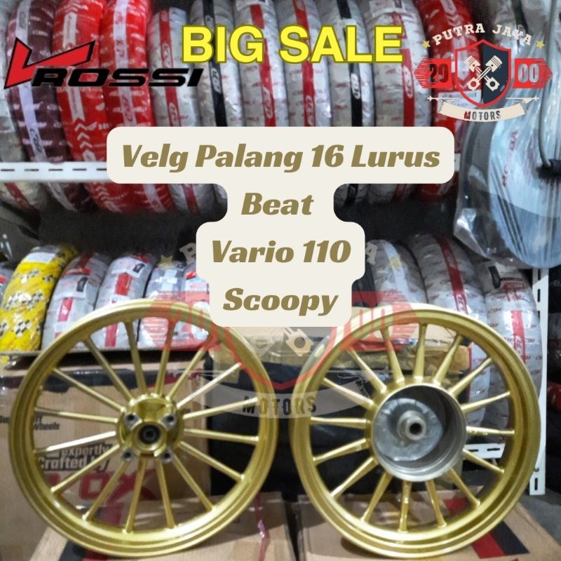Velg VRossi Palang 16 Lurus Andromeda Beat Vario 110 Scoopy Warna Emas