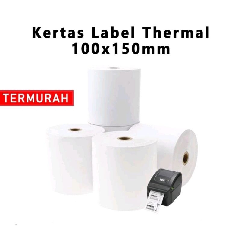 

Kertas label thermal 100x150 sticker barcode ukuran A6 100x150mm