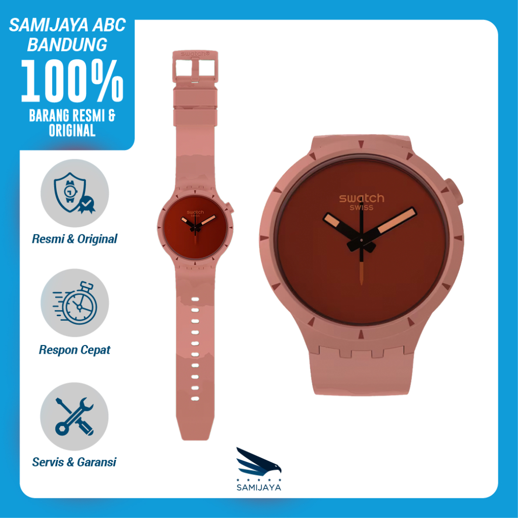 Jam Tangan Pria Swatch SB03R100 Big Bold Bioceramic Original Resmi