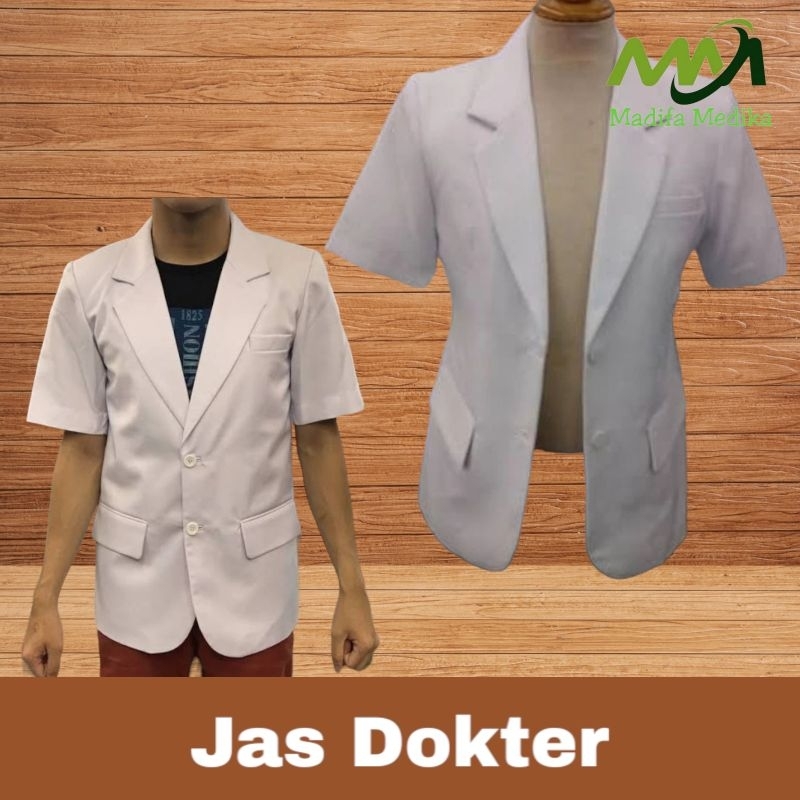 Jas Dokter Lengan Pendek Pria   Jas Dokter Lengan Pendek Wanita
