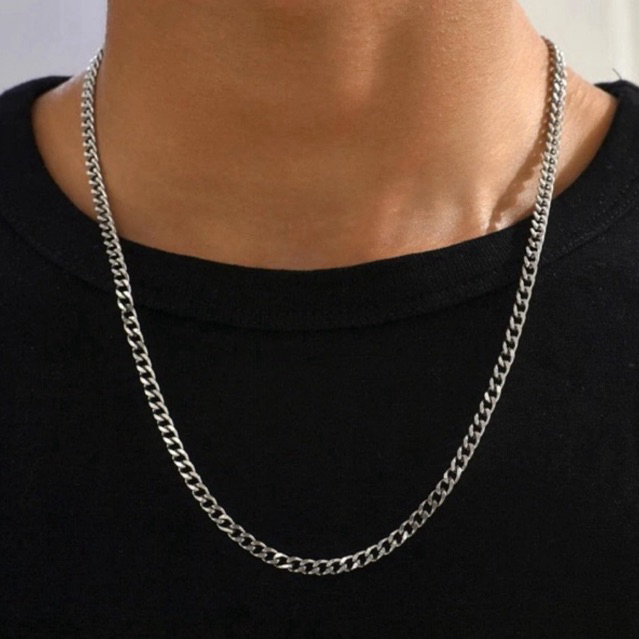 Kalung Titanium Model Rantai Kecil Pria dan Wanita Keren