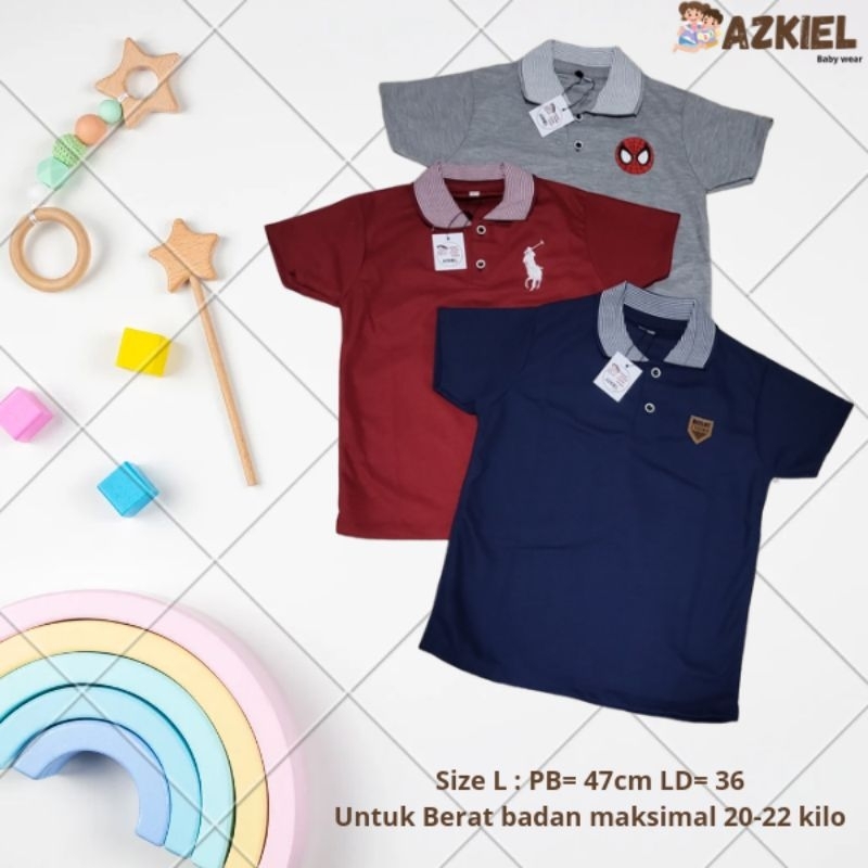 kaos polo kerah anak 5-7 tahun (Size L)