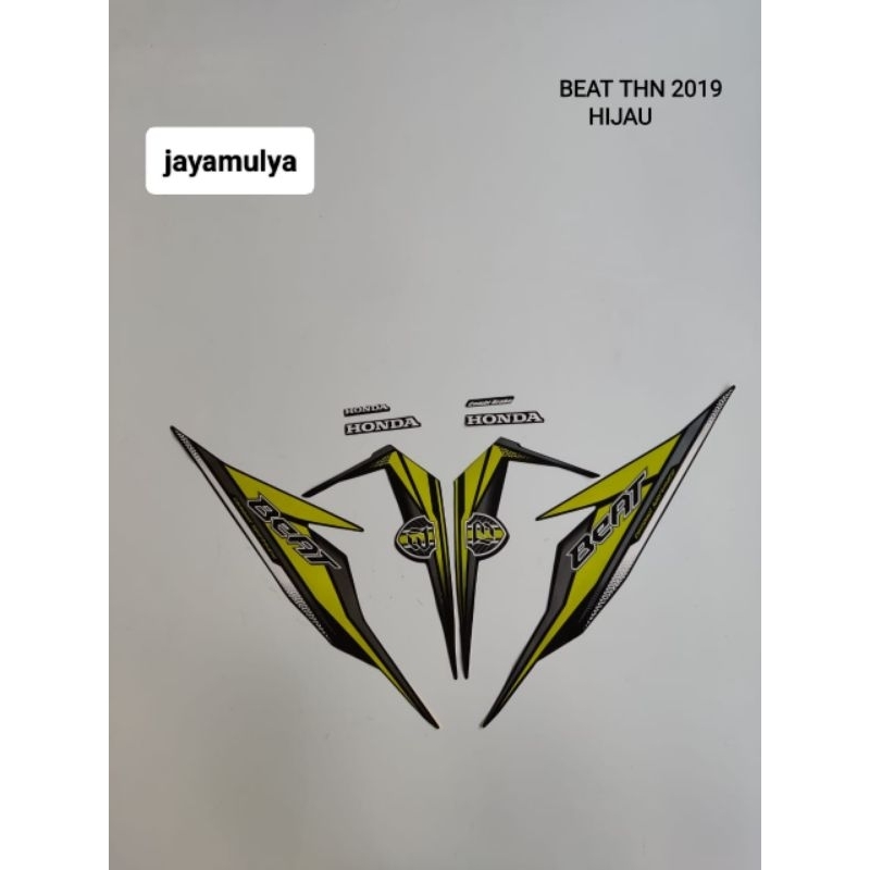 KWALITAS ORI STRIPING HONDA BEAT TH 2019/HIJAU