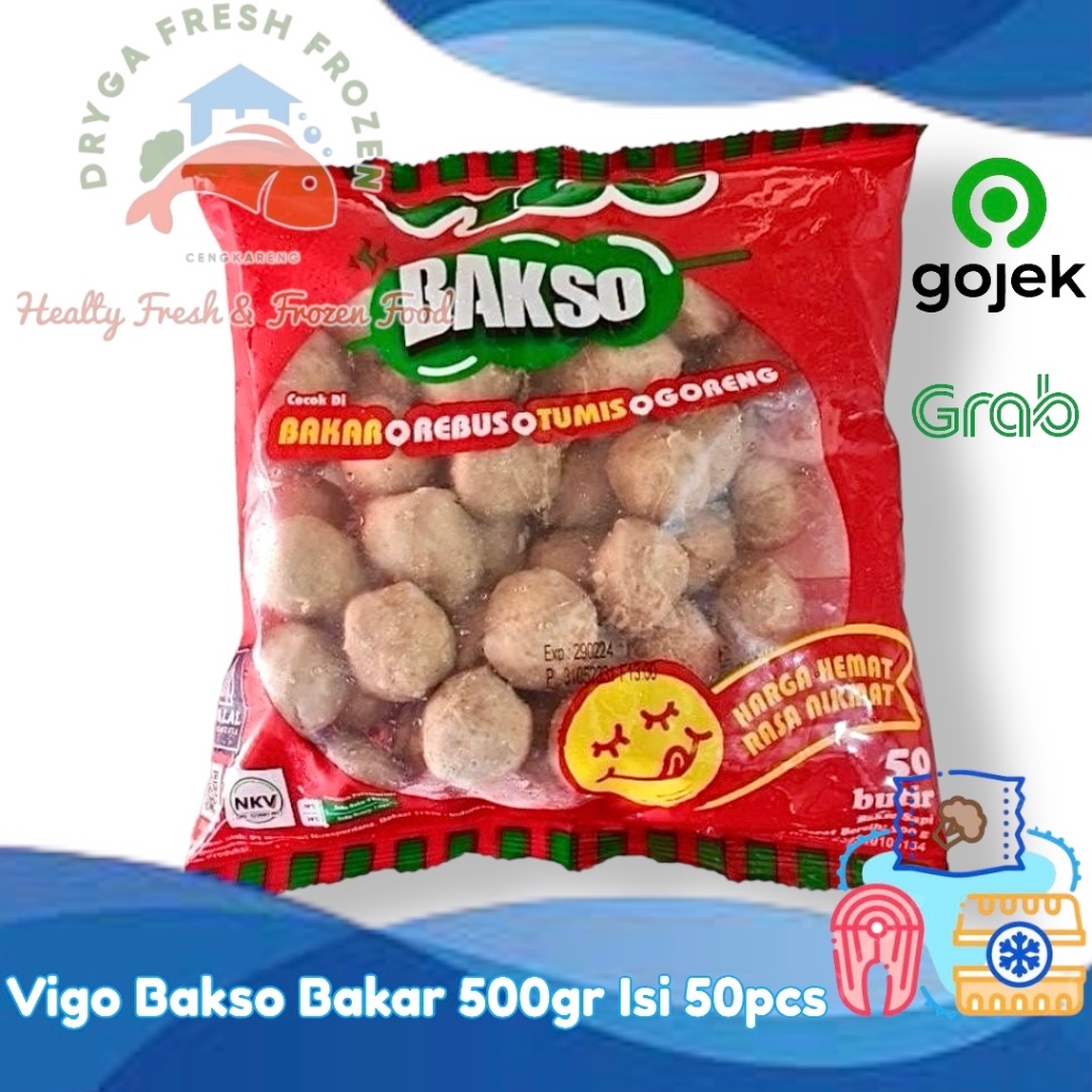 

Vigo Bakso Sapi Bakar Frozen Meatball 500gr Isi 50pcs