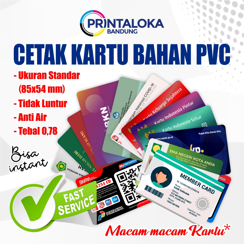 

DiPrint Bahan PVC Custom | Member card/anggota, dll