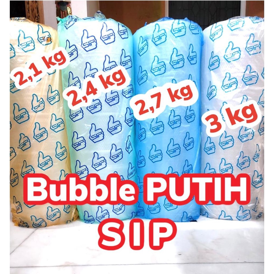 

Bubble Wrap Roll SIP PUTIH 125cm X 50m Tebal / Plastik Packing Gelembung SIP White