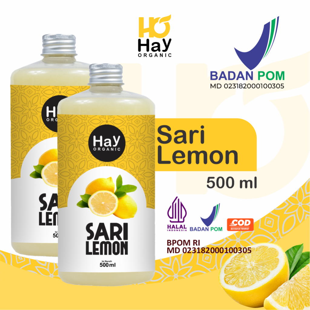 

Hay Organic - Sari Lemon 1 Liter Murni Air Lemon untuk Diet Detox