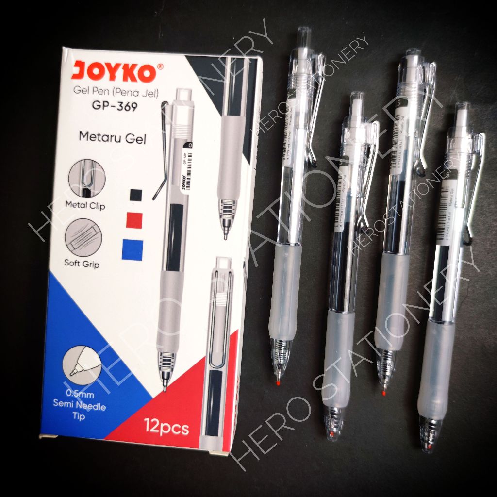 

Pen pulpen metaru gel joyko GP-369 0.5 mm . 12 unit
