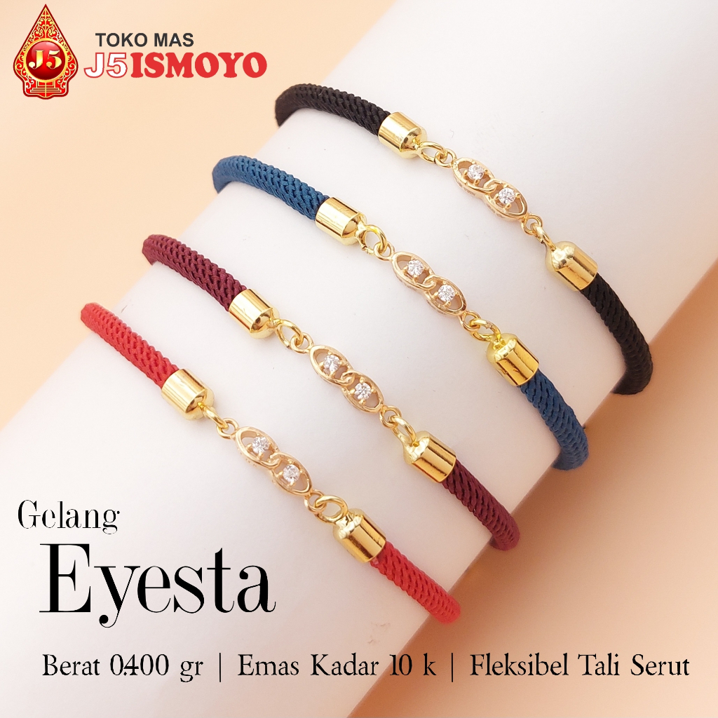 Gelang Emas 10 Karat Tali Jessie Eyesta J5 Ismoyo