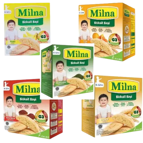 Milna Biskuit Bayi 6+ / Biskuit Bayi / Cemilan Bayi Untuk 6 Bulan +