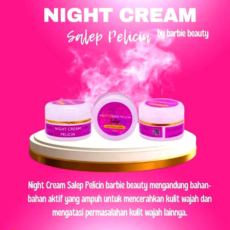 Salep Pelicin Barbie Beauty Night Cream Malam Pemutih Wajah