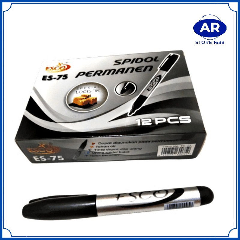 

AR PAKET 5PCS - spidol Besar Permanent Esco 1pcs