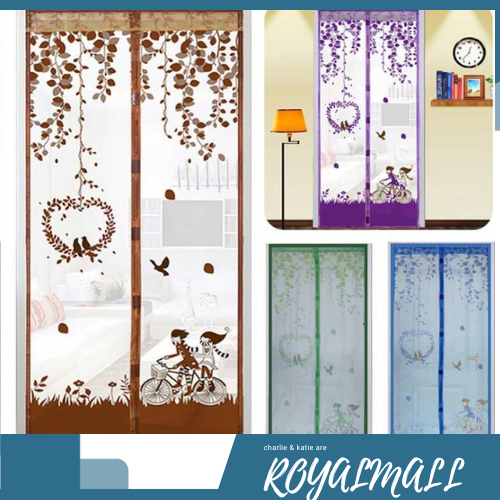 Tirai Pintu Anti Nyamuk Kelambu Magnet Screen Door 90x210cm / Tirai Pintu Kaca Gorden Jaring Magnet 
