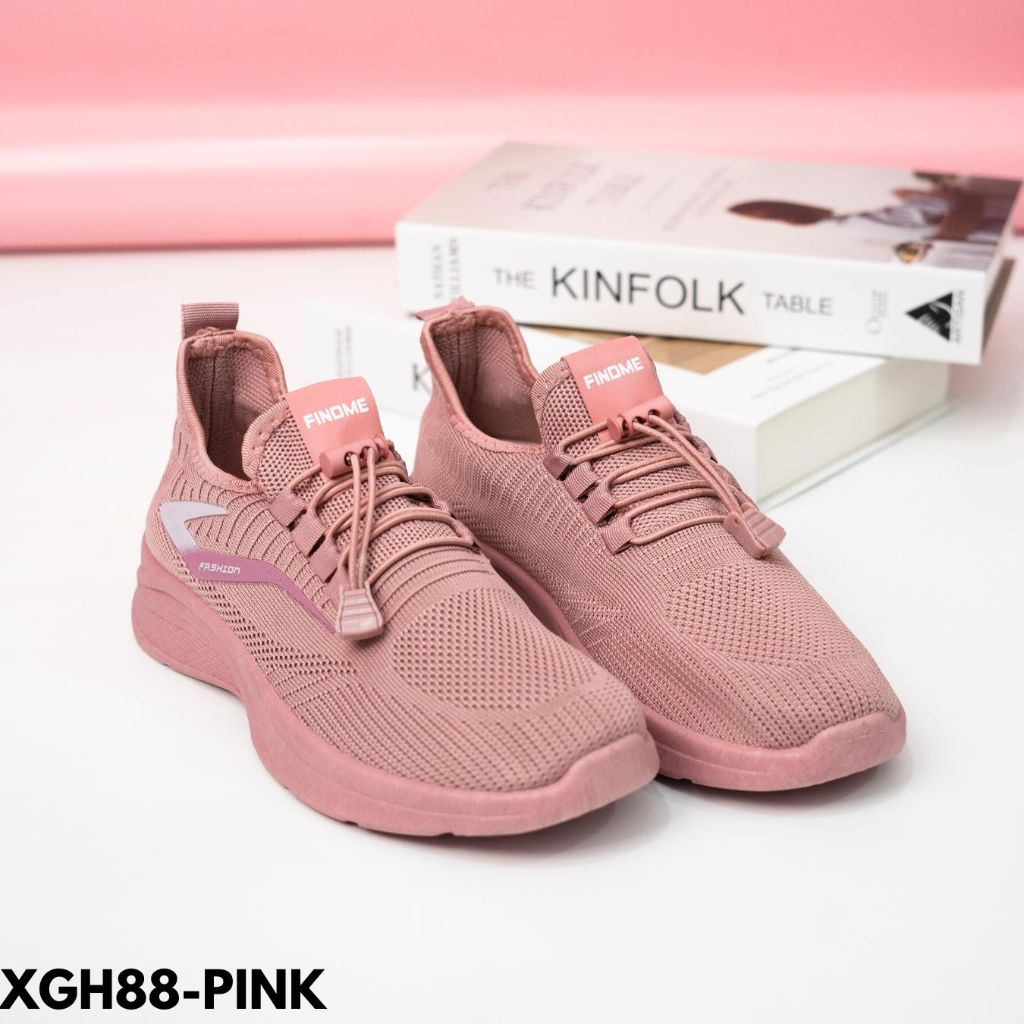 FINDME 36-41 Sepatu Wanita Sneakers Model Sport Nyaman Cantik Bahan Flyknit Ringan Gh88 Import