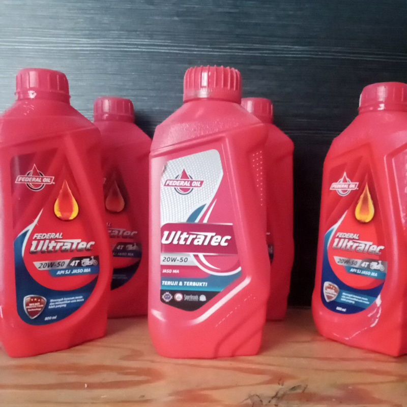 5 BOTOL OLI FEDERAL ULTRATECK 800ML OLI MESIN SUPRA KARISMA GRAND WIN KIRANA