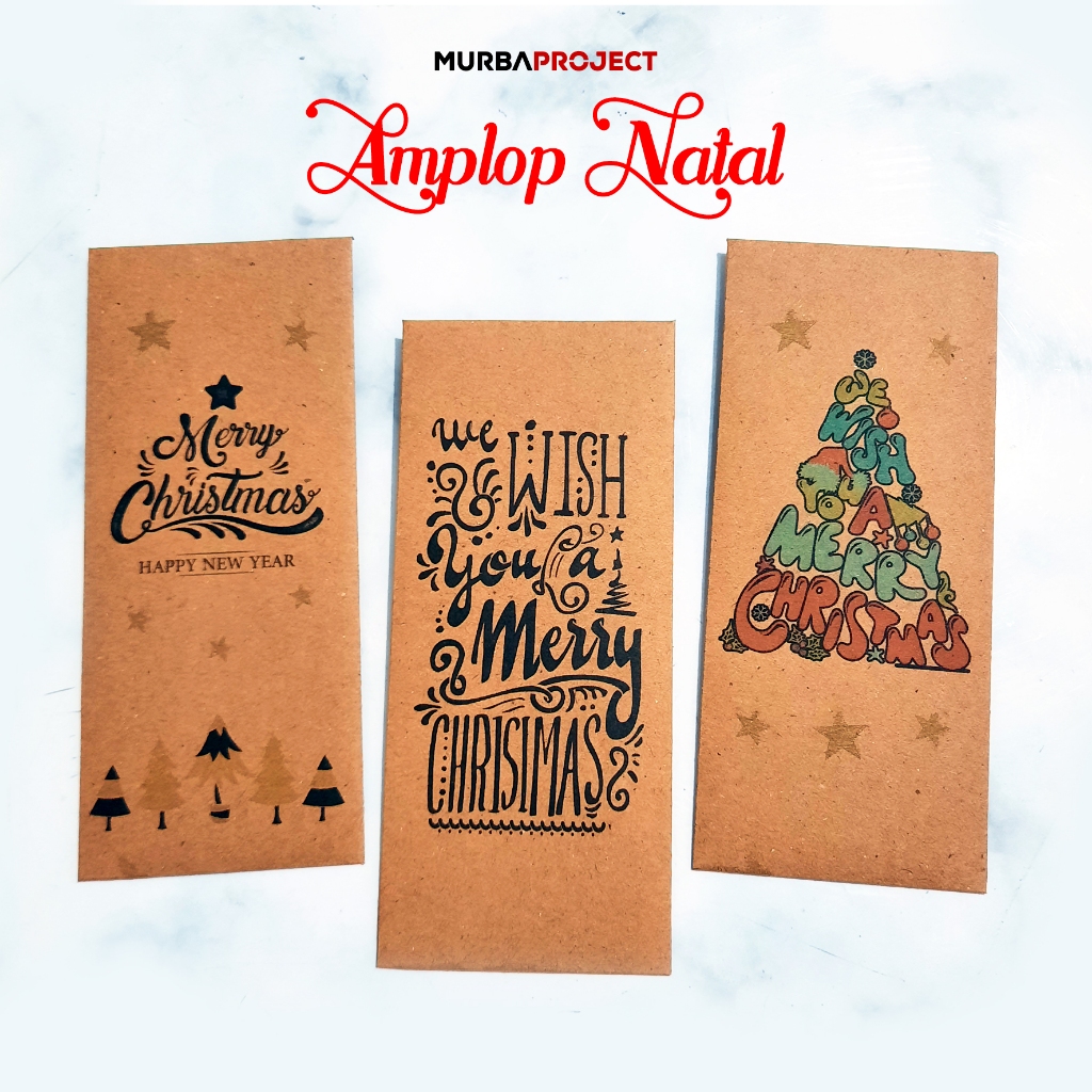 

Amplop Natal | Angpau Merry Christmas isi 10 pcs | Amplop Tebal Panjang tanpa dilipat