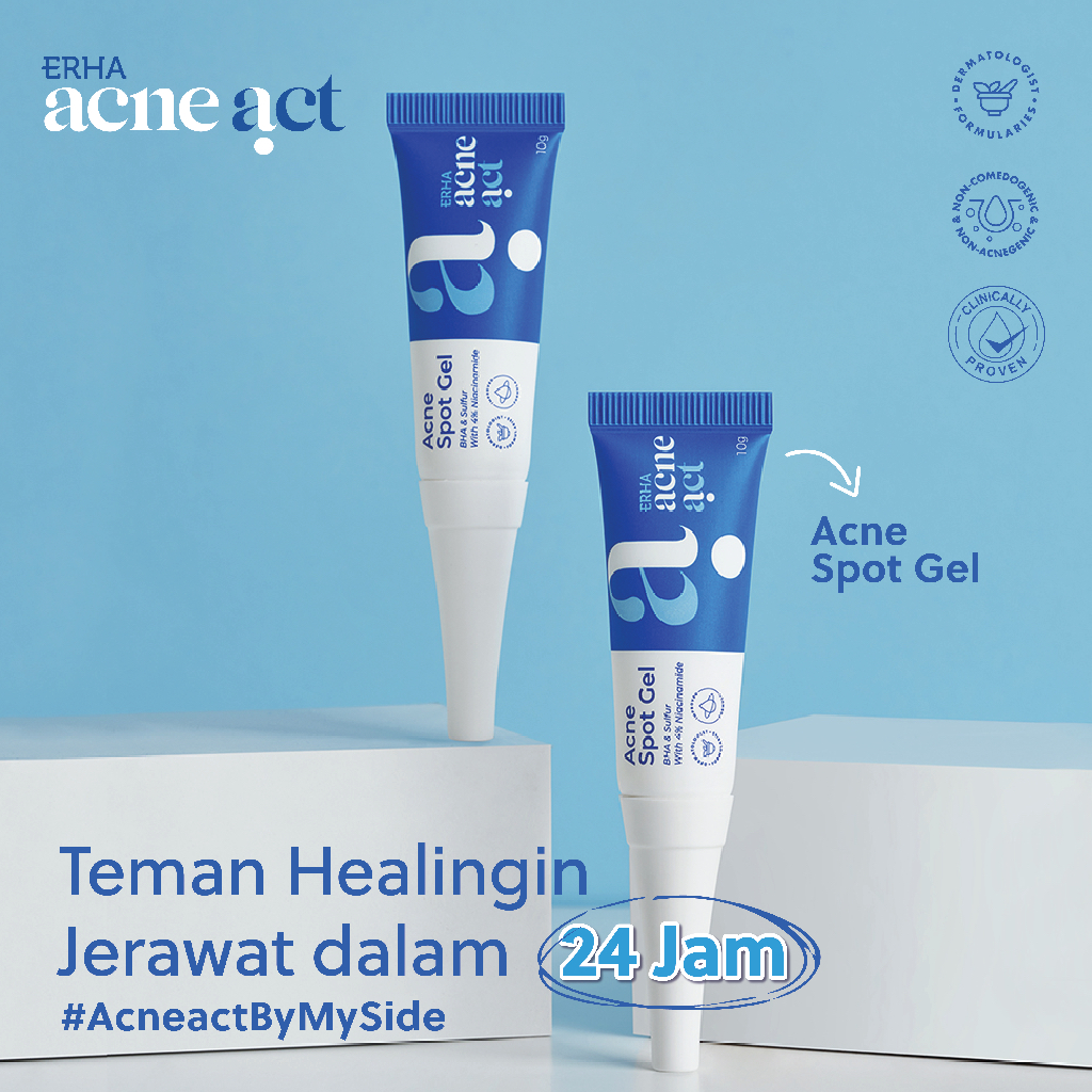ERHA AcneAct BHA & Sulphur Acne Spot Gel 10g - Obat Totol Jerawat