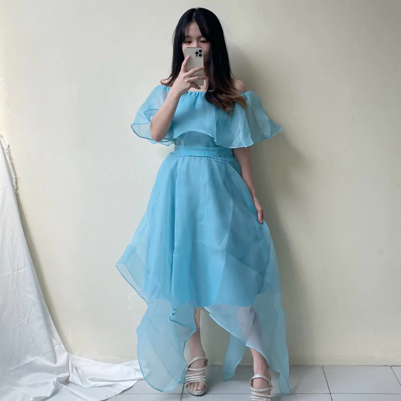 DRESS BRUKAT WANITA POPULER CHIBI VICTORIA / SABRINA DRESS ORGANZA / DRESS CHRISTMAS PREMIUM / GAUN 