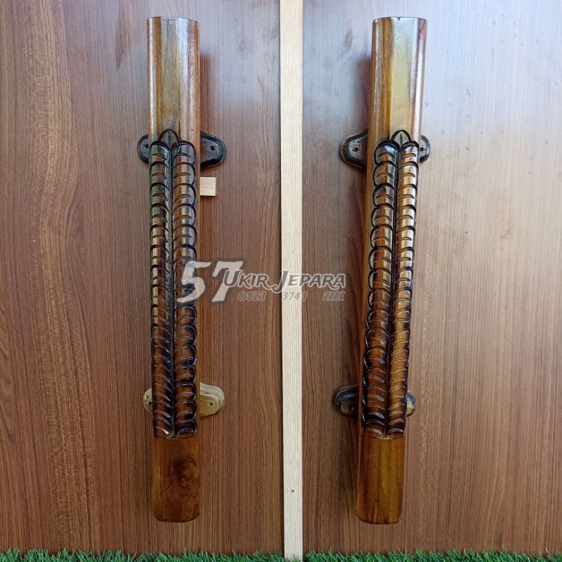 Tarikan pintu murah - Handel pintu ukir jepara bahan kayu jati
