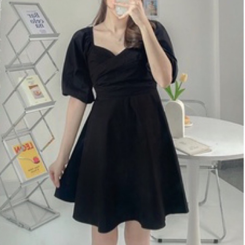 Her Apparel - Nara Mini Dress Little Black Dress Size M-L Preloved