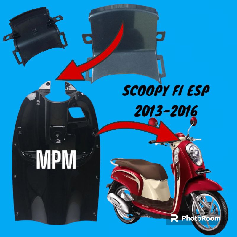 LEGSHIELD TENGAH KECIL SCOOPY FI ESP 2013 2014 2015 2016 HITAM