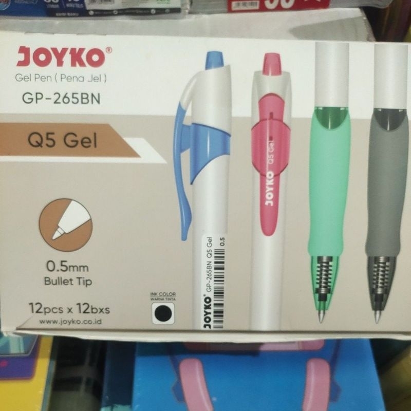 

pulpen joyko GP-265BN black Q5 gel / pcs