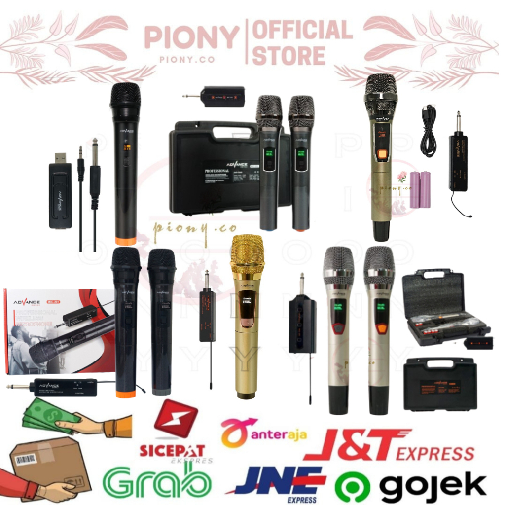 MIC ADVANCE KARAOKE 101 102 103 201 202 203 301 1061 / MIC WIRELESS TANPA KABEL / MIC KAROKE SINGLE 