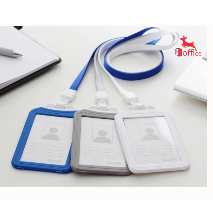 

Bantex Grey Dual Side ID Card Holder Lanyard Portrait #8881 05