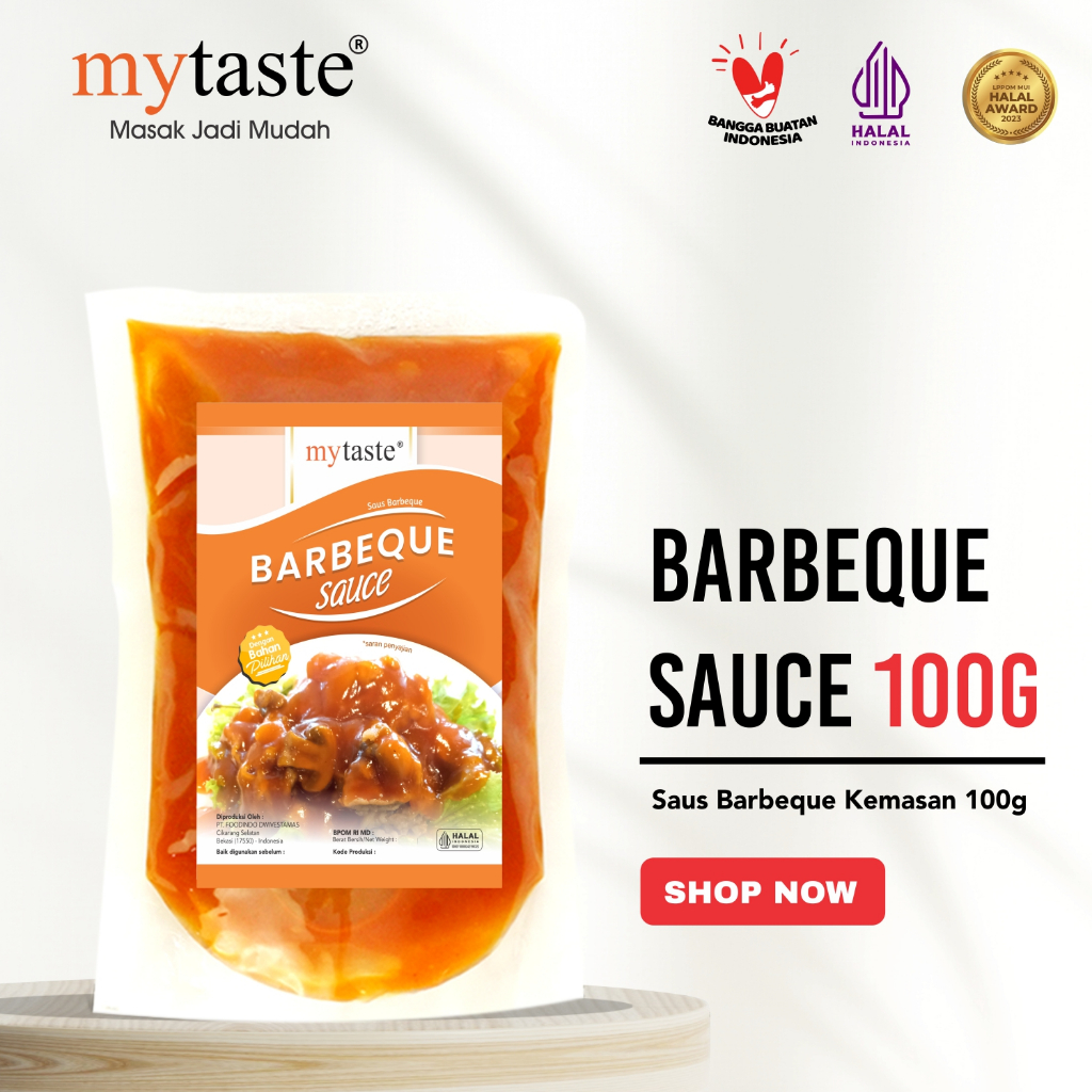 

mytaste saus barbeque original kemasan 100g / saus steak/ bumbu steak / saus daging panggang / marinasi daging