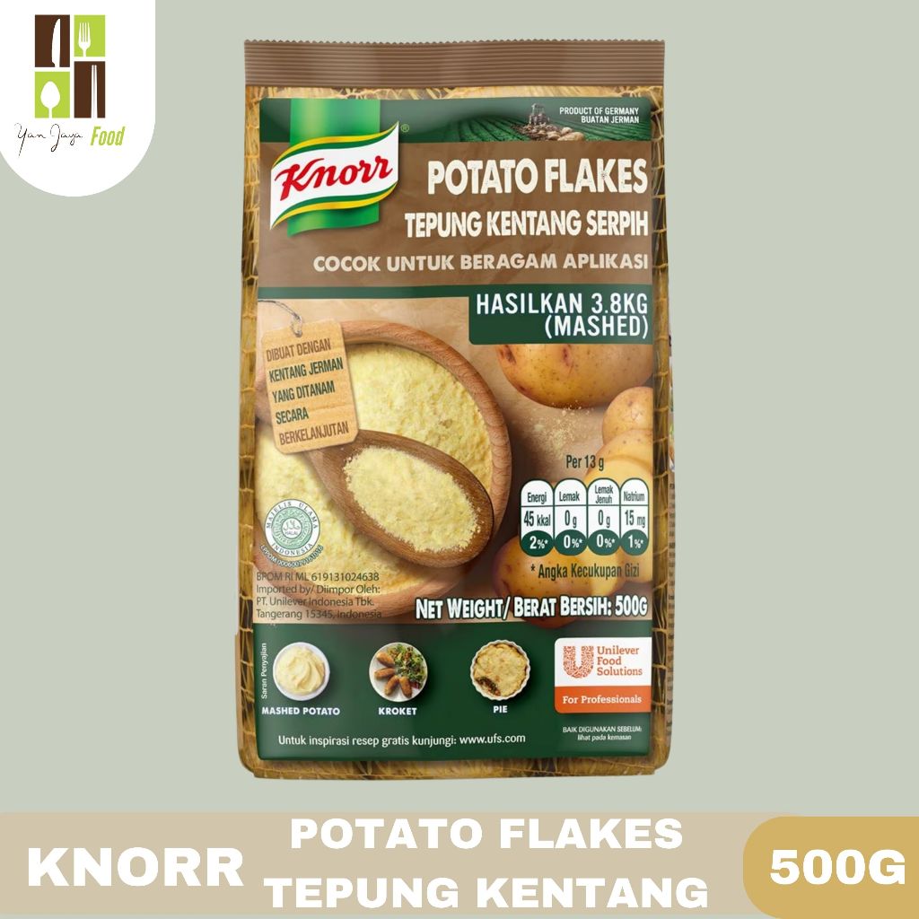 

Knorr Potato Flakes / Tepung Kentang Serpih / Tepung Kentang Kering 500g