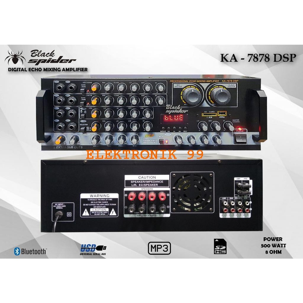 AMPLI BLACKSPIDER KA 7878 AMPLIFIER BLACK SPIDER KA7878