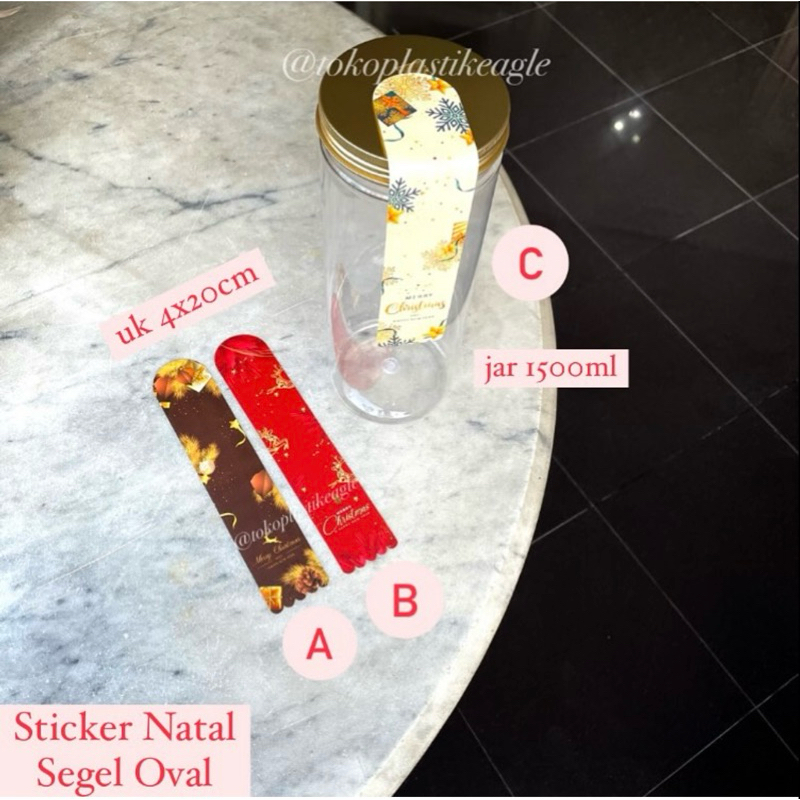 

(isi 10pcs) [CHRISTMAS EDITION] Sticker Natal Segel Oval uk 4x20cm