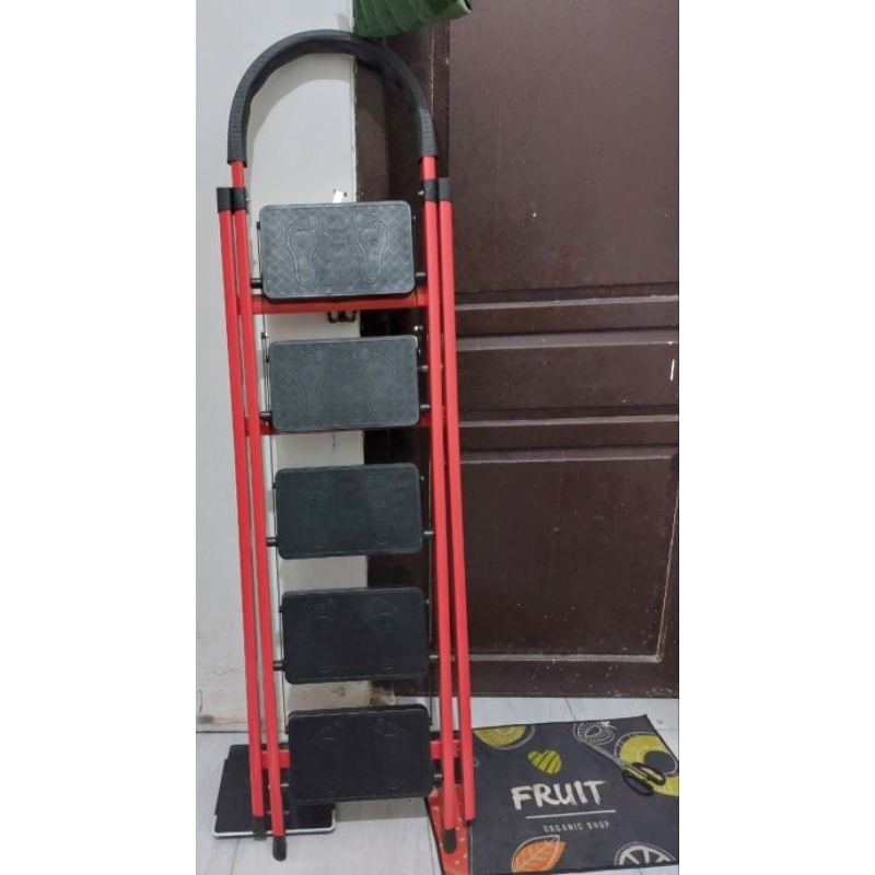 TANGGA LIPAT PORTABLE/ TANGGA ALUMUNIUM /TANGGA BESI KOKOH 5 STEP