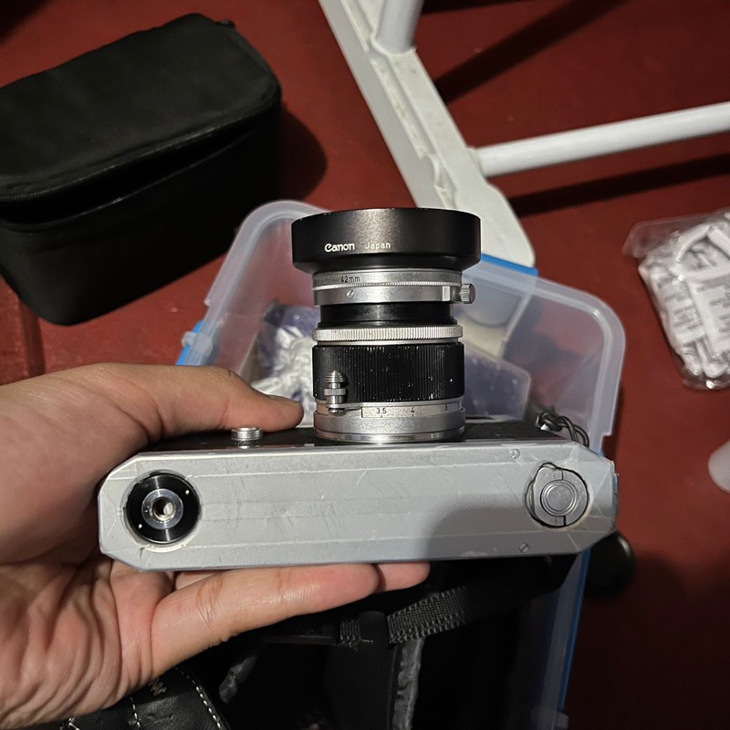 Kamera analog film Canon P Populaire + Canon LTM 50mm f1.8