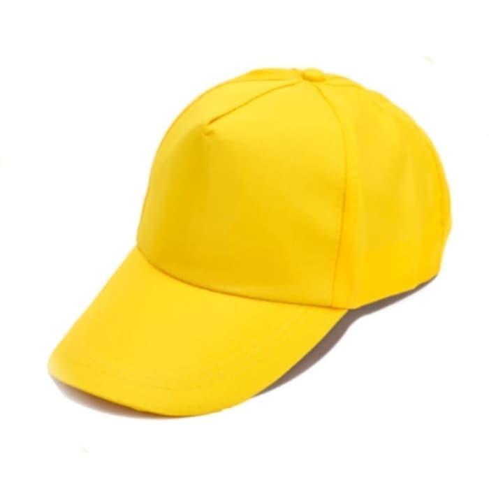 Topi Kuning Polos Murah Pria Wanita COD