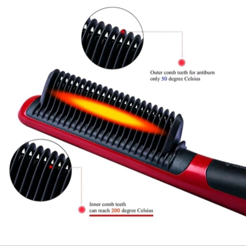 SISIR CATOKAN NOVA ASL-908 sisir salon elektrik sisir pelurus rambut sisir catokan