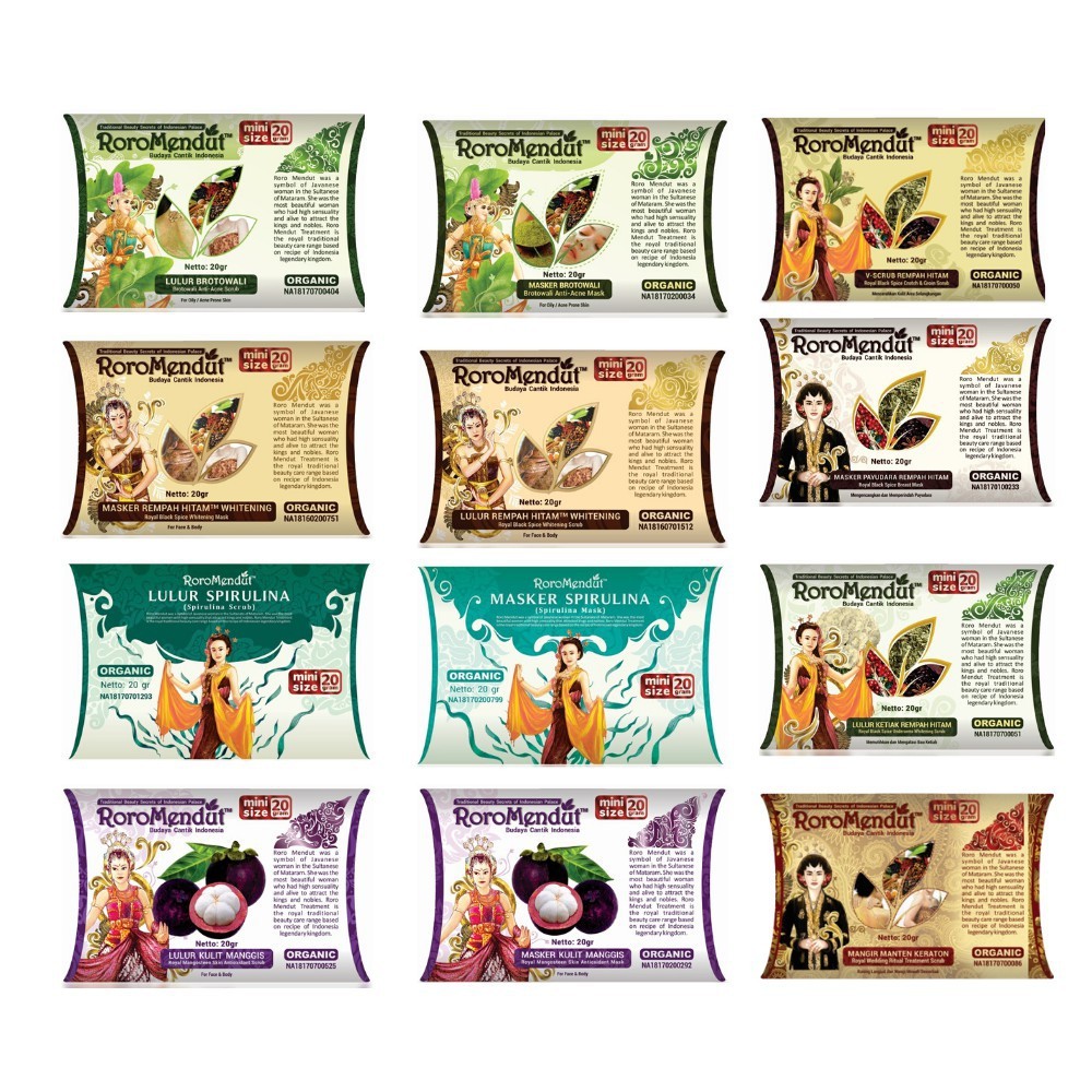 MASKER LULUR RORO MENDUT SKINCARE 20 GR BPOM ANTI ACNE ANTI AGING PEMUTIH SELANGKANGAN BOKONG KETIAK