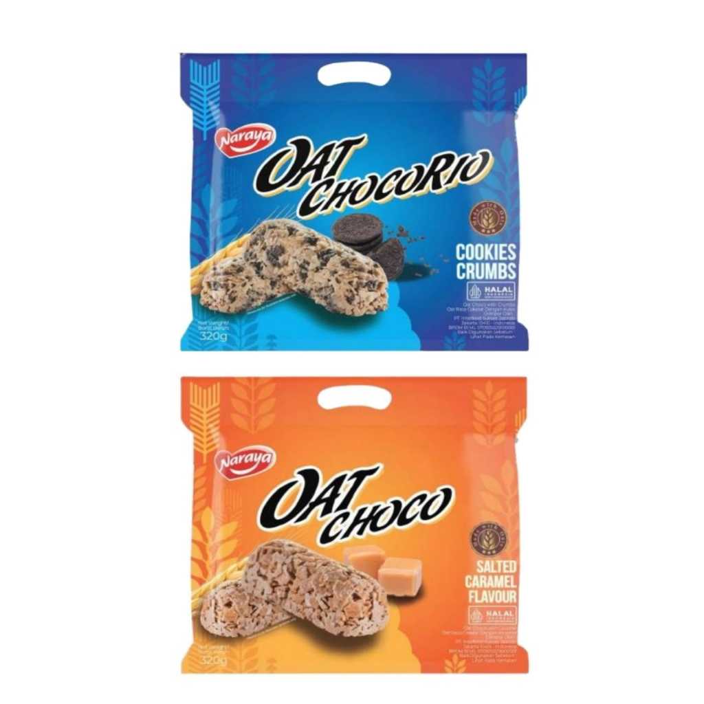 

p4yu NARAYA Oat ChocoRio Choco ALL Varian Cookies Crumbs Salted Caramel 400 gram 320g