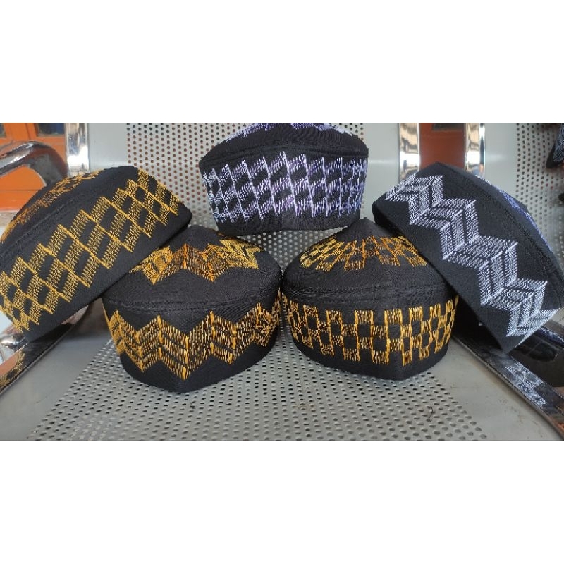 peci Rpahala spon bordir peci hitam bordir emas bordir putih peci solmet peci murah peci nasional