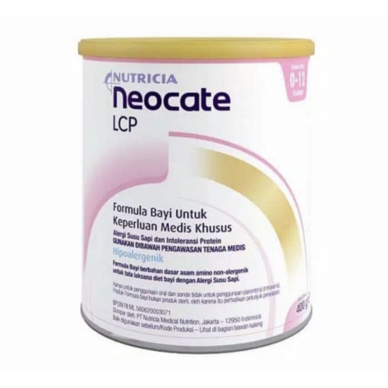 NUTRICIA NEOCATE LCP 400 GRAM SUSU UNTUK BAYI ALERGI SUSU SAPI | BISA SHOPEEPAYLATER