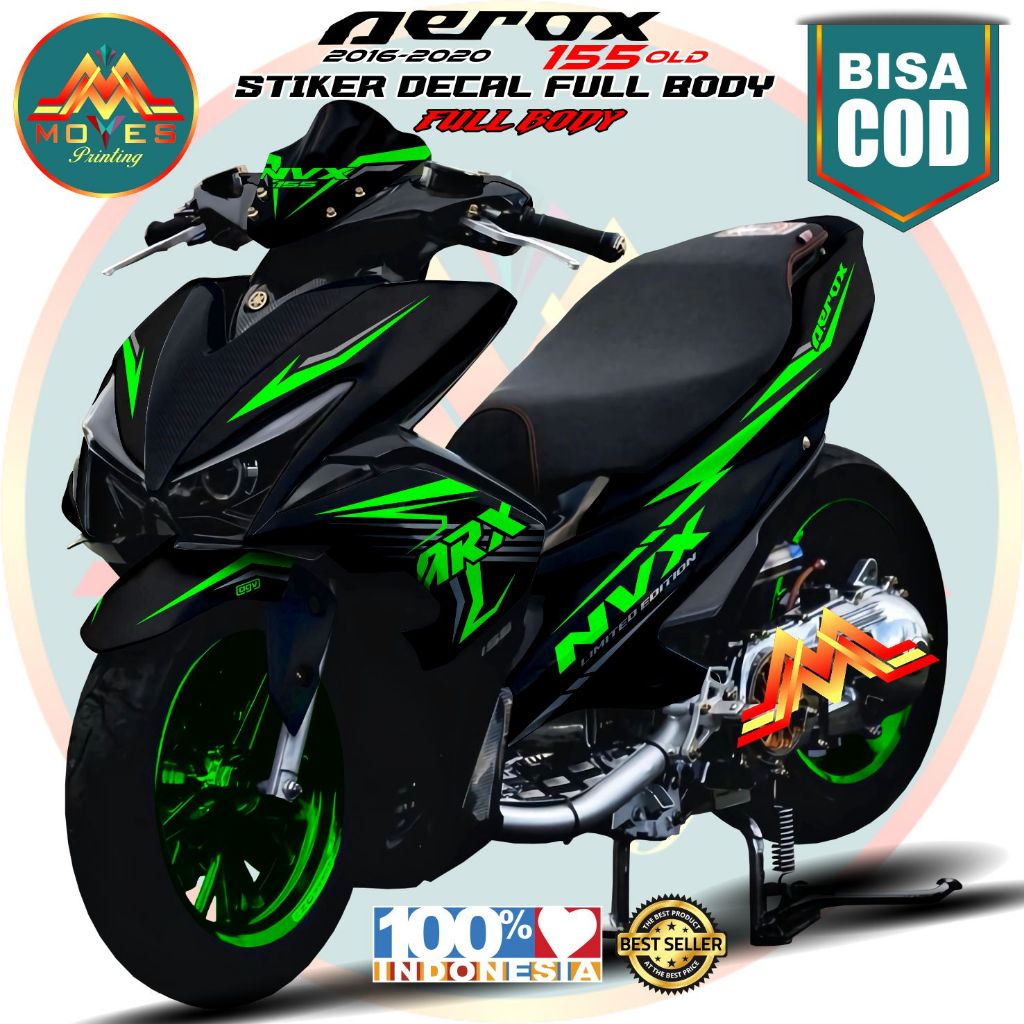 Terbaru Bisa Cod  decal aerox old stiker motor aerox old 2016 2020 full body desain terbaru stiker v