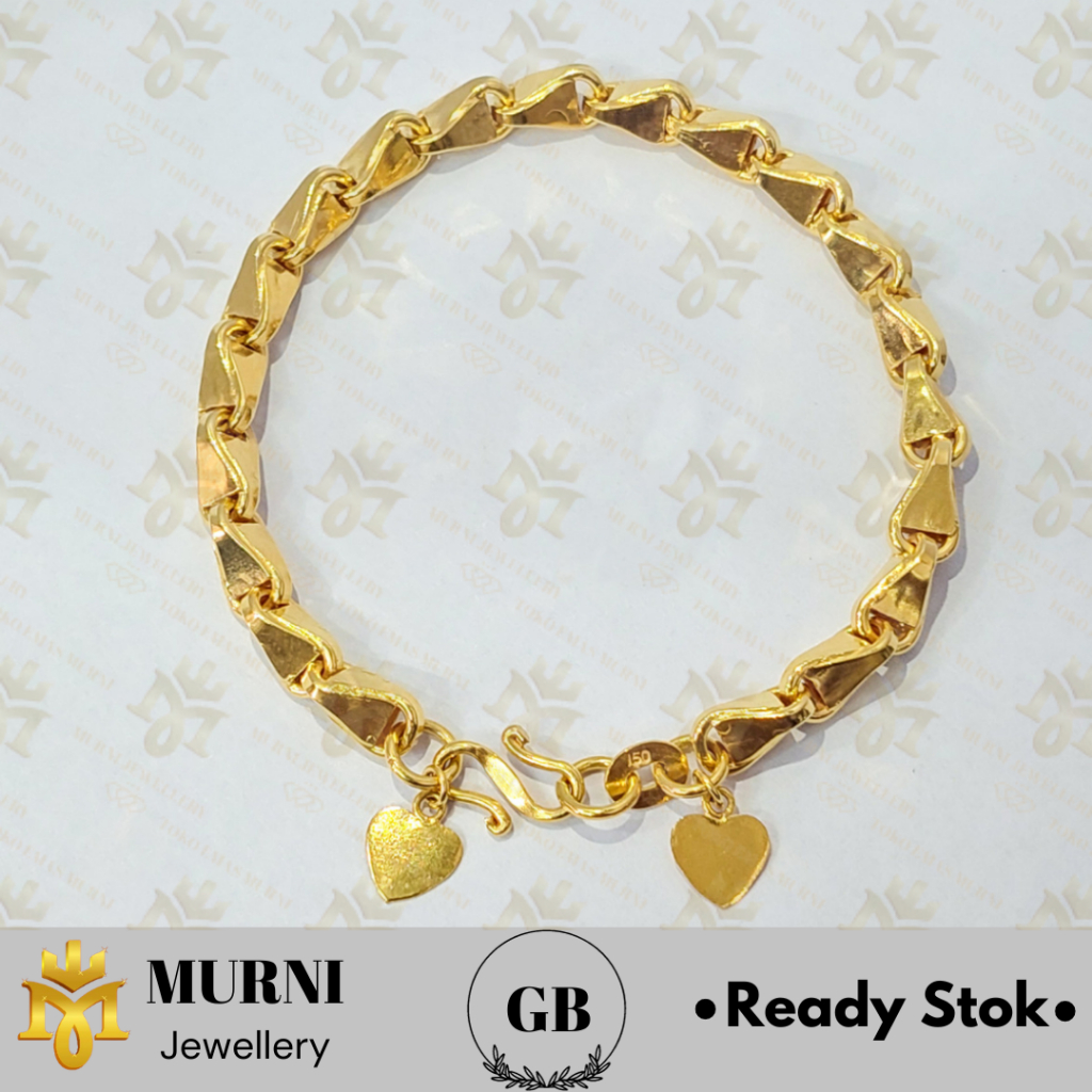 Gelang Emas Muda Asli GB/G150 Model Padi - Toko Emas Murni