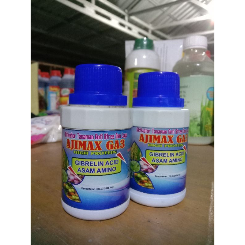 Pupuk Cair Penyubur dan Pembesar daun Bawang Merah Ajimax GA 3 Plus Giberelin Acid & Asam Amino