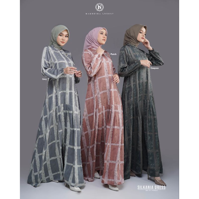 [NEW] ✔️ SILKANIA DRESS / GAMIS / GAMIS MOTIF / GAMIS SILK / GAMIS KOTAK-KOTAK / GAMIS SATIN / GAMIS